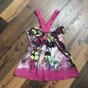 Couture Roberto Cavalli Barbie Pink Floral Halter Top - Very Cheery